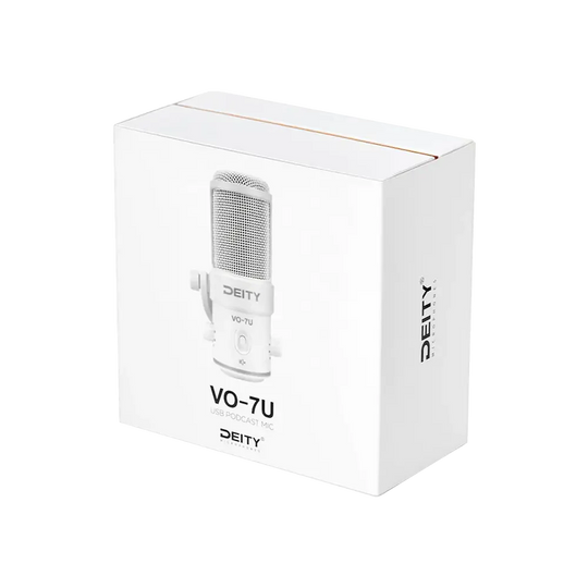 Deity VO-7U 动圈 USB 流媒体麦克风，带 RGB 灯和三脚架套件（黑色、白色）