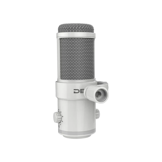 Deity VO-7U 动圈 USB 流媒体麦克风，带 RGB 灯和三脚架套件（黑色、白色）