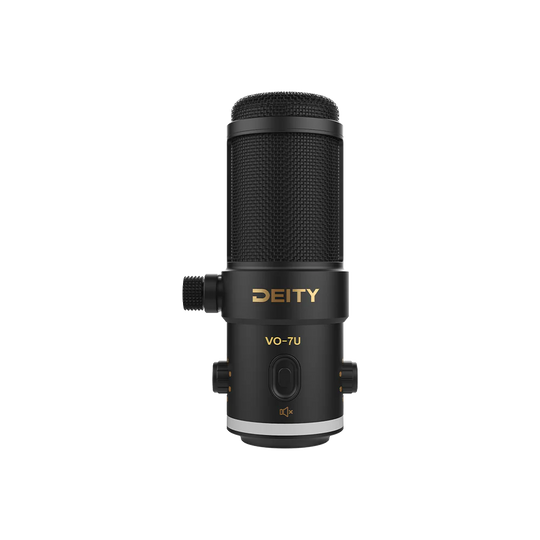 Deity VO-7U 动圈 USB 流媒体麦克风，带 RGB 灯和三脚架套件（黑色、白色）