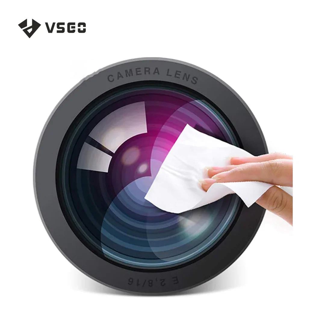 VSGO V-CL01E CL01E Microfiber Cleaning Cloths For Camera Lens, Glasses, Eyeglasses (20pcs, 10cm x 10cm) (Similar to VSGO DDC-3) - Red Dot Photo