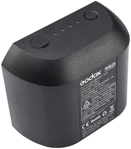 Godox WB-26 锂离子电池，适用于 AD600 Pro 闪光灯头