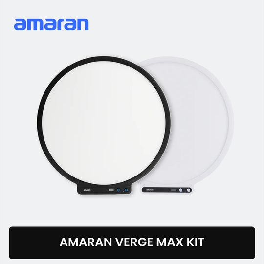 amaran Verge Max 双色圆形 LED 灯板（炭灰色和白色）