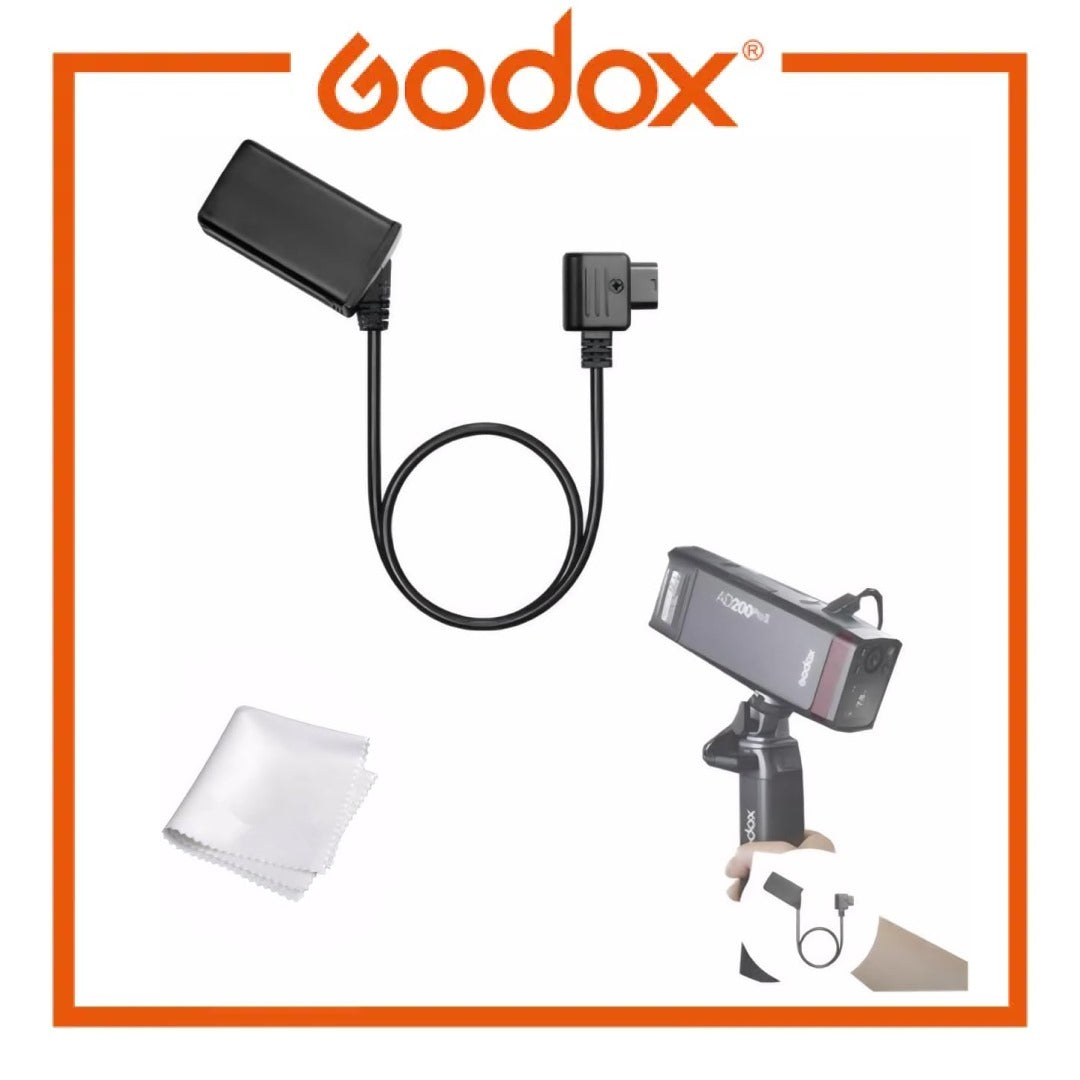 Godox camera flash equipment with accessories on a white background
