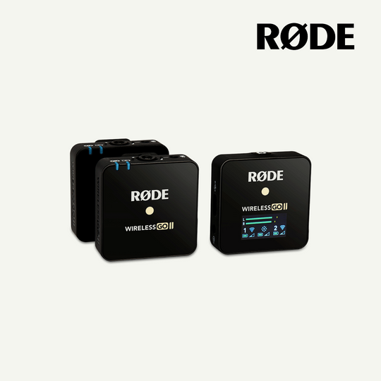 Rode Wireless GO II 双人紧凑型数字无线麦克风系统录音机 2.4 GHz，黑色