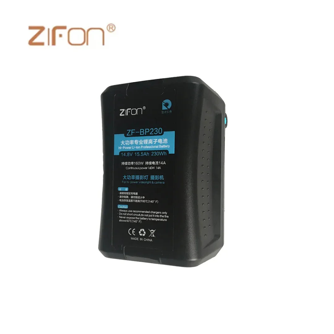 ZiFon V mount V-mount Battery 14.8V 230W Li ion Batteries (Suitable for Aputure) - Red Dot Photo