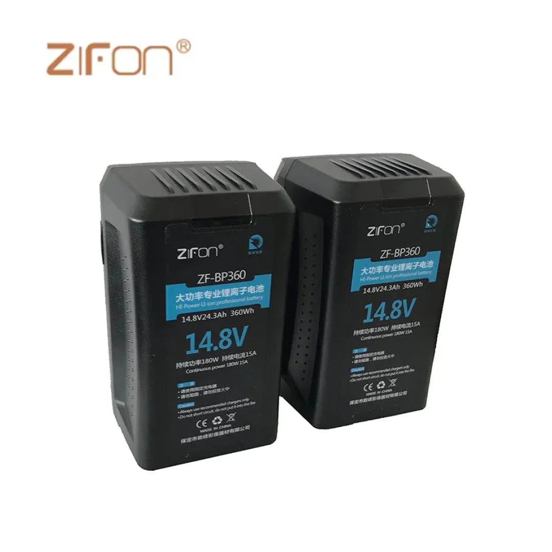 ZiFon V mount V-mount Battery 14.8V 360W Li ion Batteries (Suitable for Aputure) - Red Dot Photo