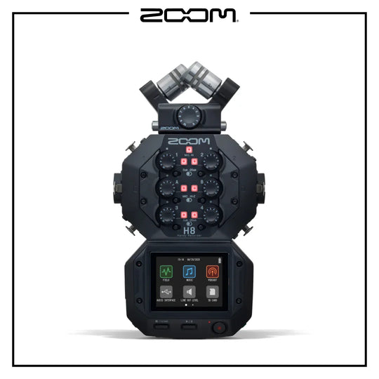 Zoom H8 8-Input / 12-Track Portable Handy Recorder - Red Dot Photo