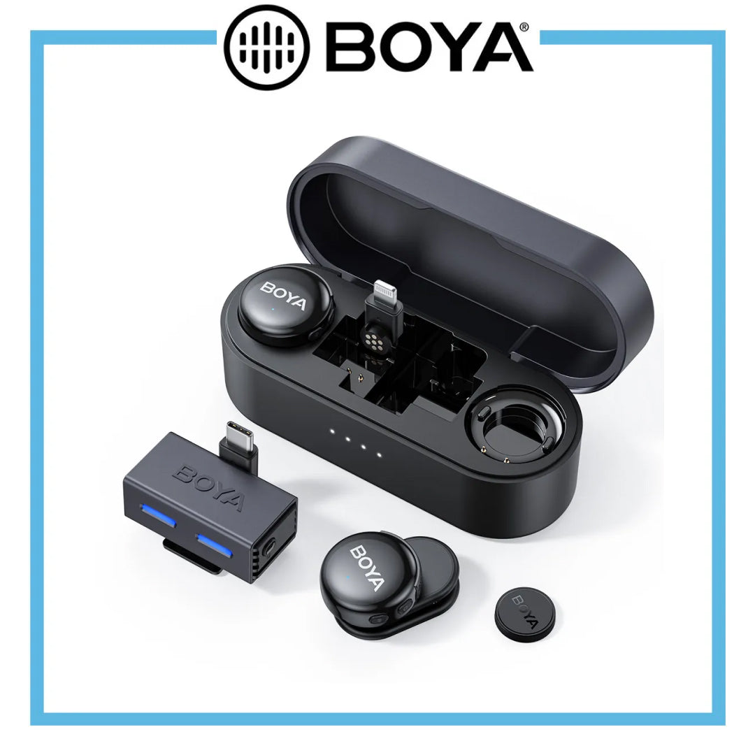 Boya Boyalink 3 AI 供电双人无线麦克风系统，适用于相机和移动设备（2.4 G） 