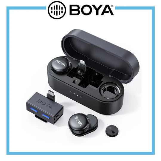 Boya Boyalink 3 AI 供电双人无线麦克风系统，适用于相机和移动设备（2.4 G） 