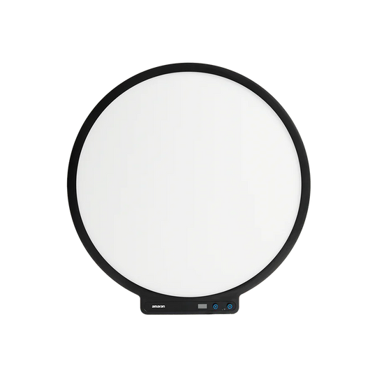 amaran Verge Max 双色圆形 LED 灯板（炭灰色和白色）