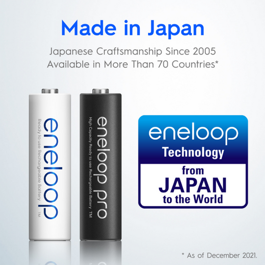 [日本制造] [免费送货] Panasonic Eneloop Pro 2550mAh AA 充电电池 2550 mAh 附赠电池盒
