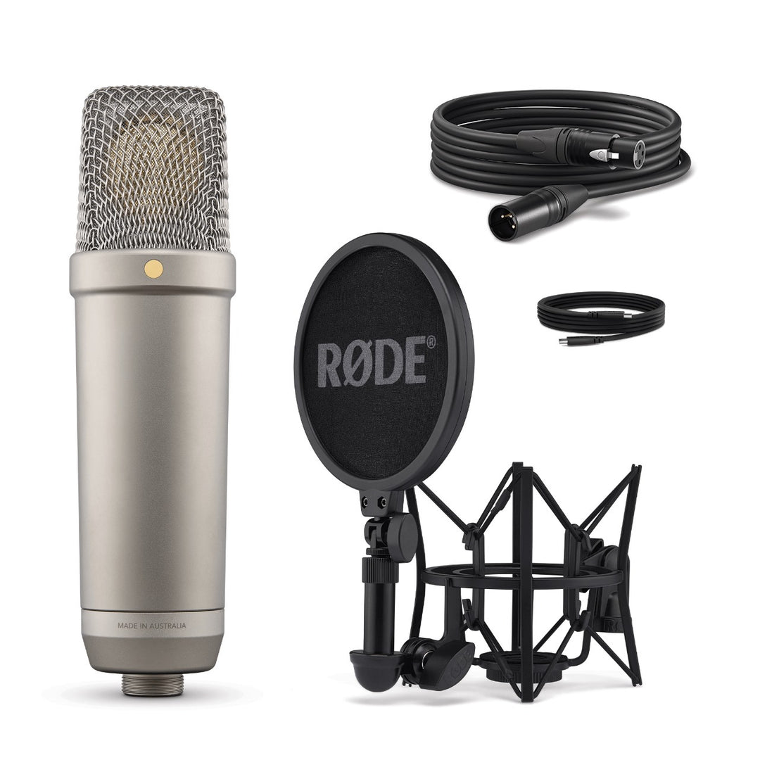 RODE NT1 第五代心形电容 XLR/USB 麦克风 32 位浮点，适用于播客直播