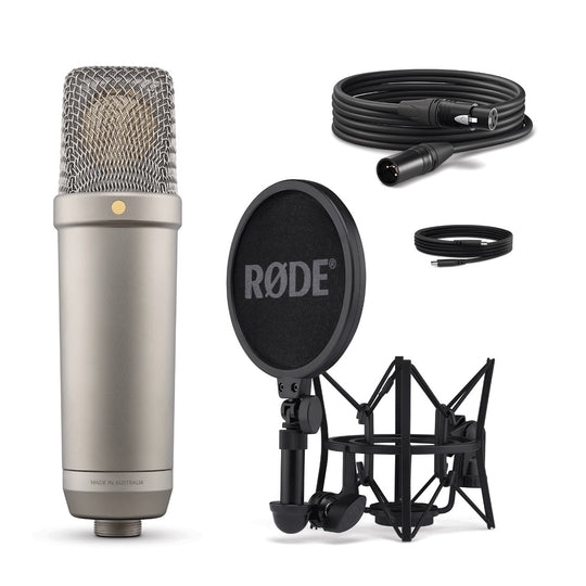 RODE NT1 第五代心形电容 XLR/USB 麦克风 32 位浮点，适用于播客直播