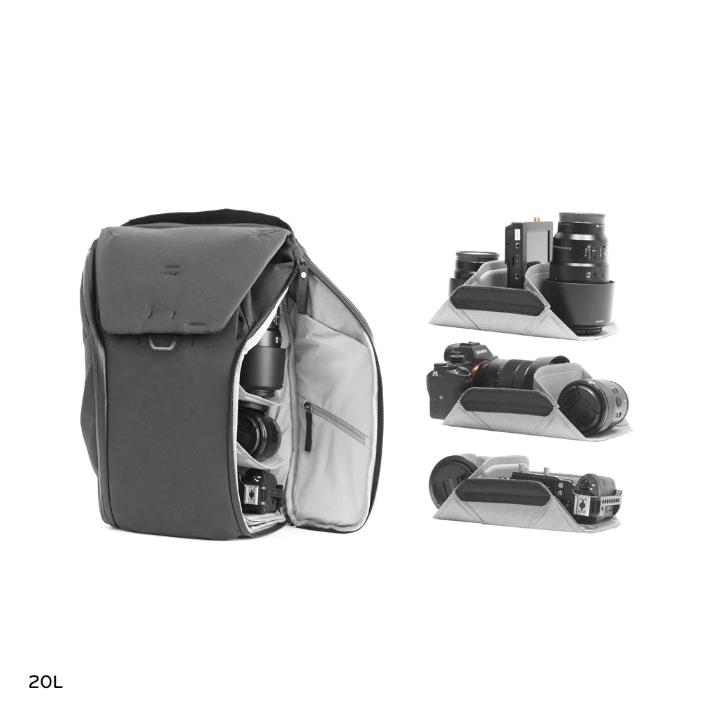 (当天发货)Peak Design Everyday 背包 20L V2 (黑色、木炭色、灰色、午夜蓝、土狼色)