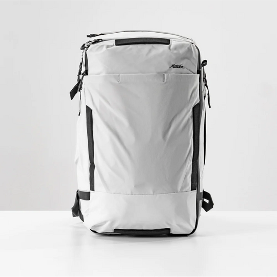 front view of white globerider35 on light gray background