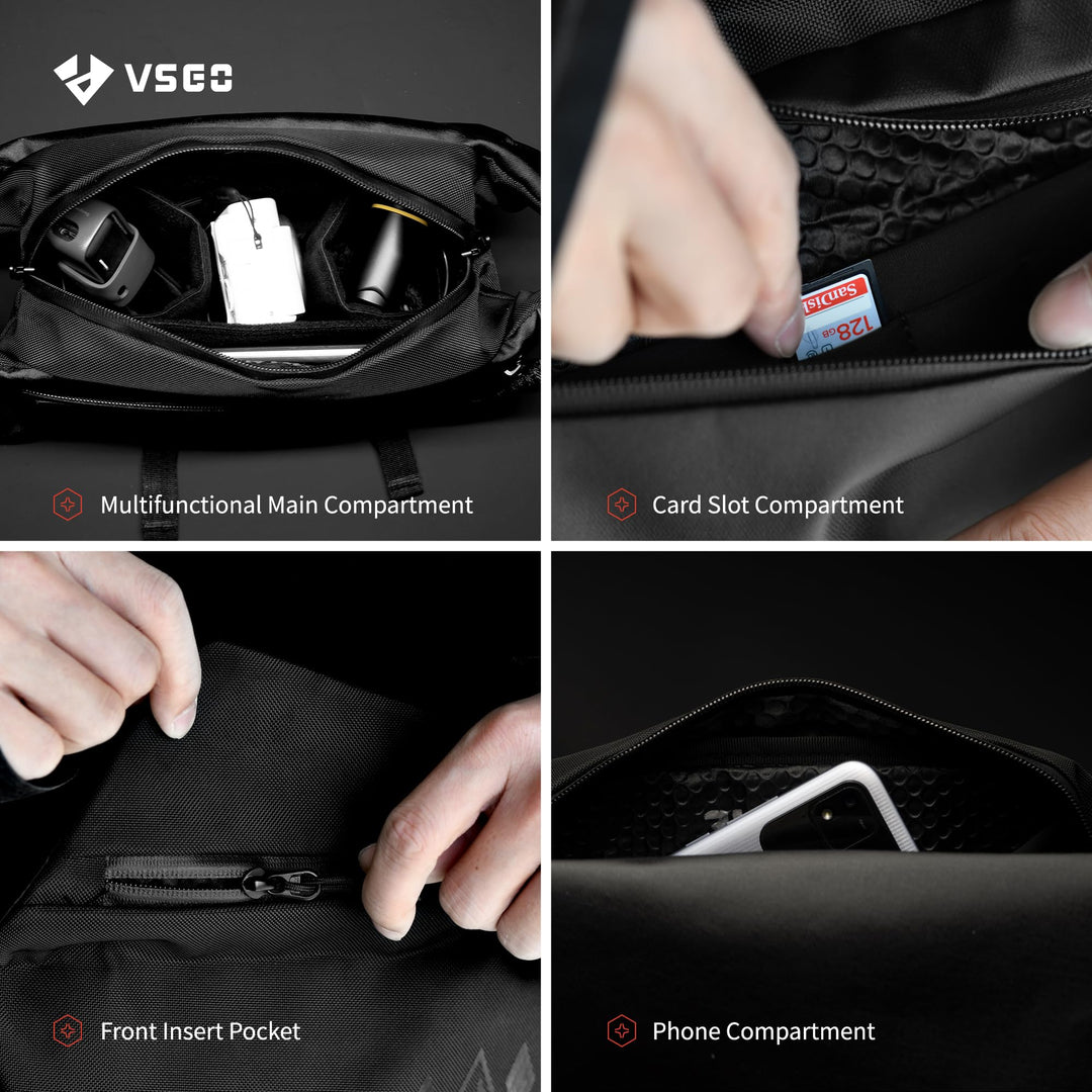 VSGO V-BP05L 黑色 Snipe 相机日常单肩包 4L