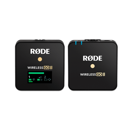 Rode Wireless GO II 单套紧凑型数字无线麦克风系统录音机 2.4 GHz 黑色