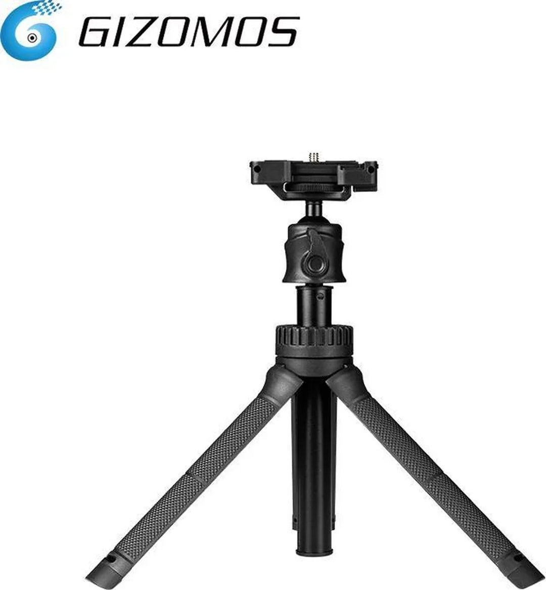 GIZOMOS GP-15ST 灵活便携式自拍杆式三脚架，带智能手机支架