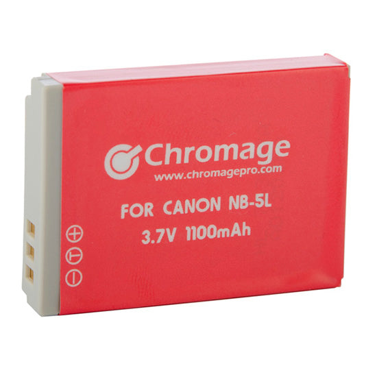 Chromage NB-5L1100 mAh 锂离子充电电池，适用于佳能相机
