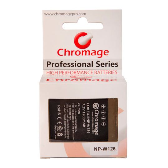 适用于富士相机的 Chromage NP-W126 电池