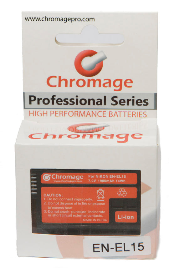 适用于尼康数码单反相机的 Chromage EN-EL15 电池