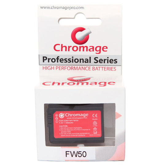 适用于索尼无反光镜相机的 Chromage NP-FW50 锂离子充电电池