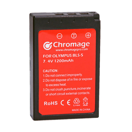 适用于奥林巴斯相机的 Chromage BLS-5/BLS-1 电池