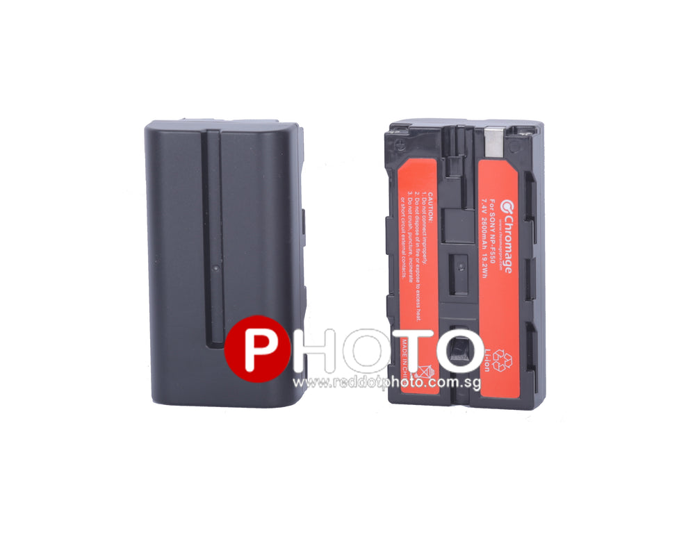 Chromage NP-F550 2600 mAh 锂离子电池，适用于索尼相机/LED 灯