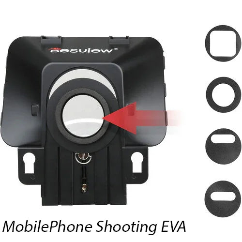 Desview T3S Teleprompter for Cellphone Tablet DSLR with Lens Adapter and Remote Control - Red Dot Photo