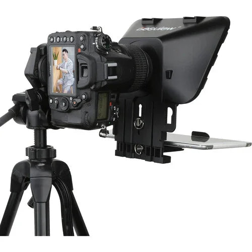 Desview T3S Teleprompter for Cellphone Tablet DSLR with Lens Adapter and Remote Control - Red Dot Photo