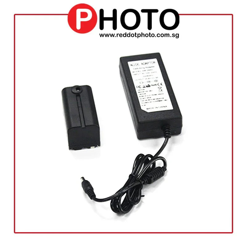 NP-F750 Dummy Battery for Sony NP-F550/750/960 series batteries to AC power (UK) - Red Dot Photo