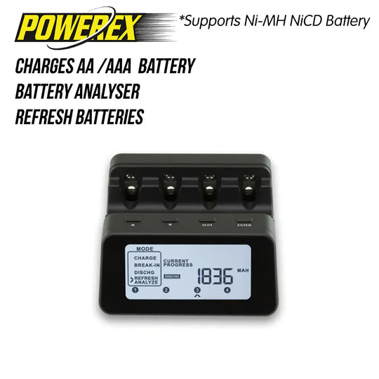 Powerex MH-C9000PRO 专业 AA/AAA 电池充电器分析仪