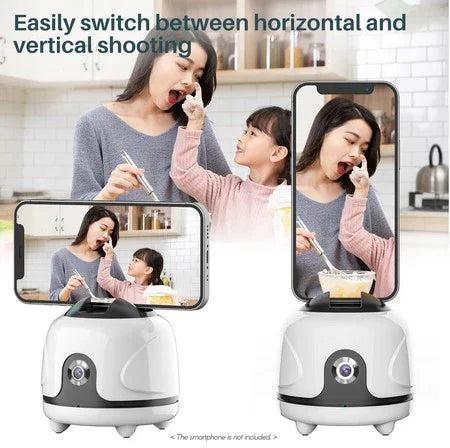 Ulanzi Cameraman Smart Auto Tracking Mount Pan Smartphone Holder Rotation for Smartphone Selfie (Similar to PIVO POD) - Red Dot Photo