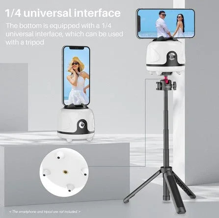 Ulanzi Cameraman Smart Auto Tracking Mount Pan Smartphone Holder Rotation for Smartphone Selfie (Similar to PIVO POD) - Red Dot Photo