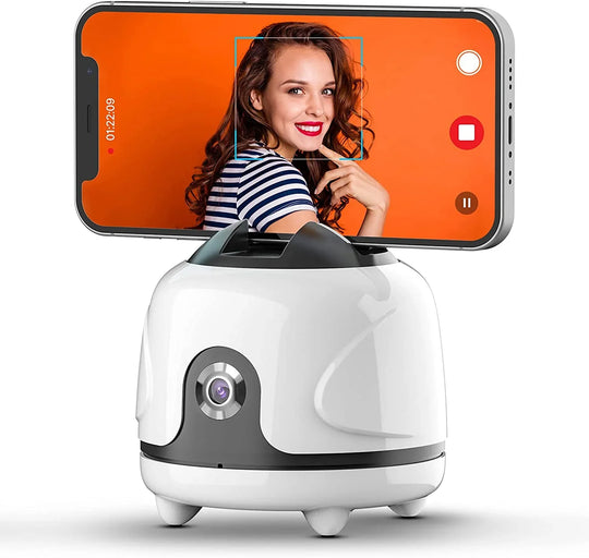 Ulanzi Cameraman Smart Auto Tracking Mount Pan Smartphone Holder Rotation for Smartphone Selfie (Similar to PIVO POD) - Red Dot Photo