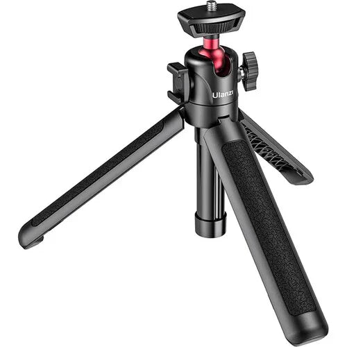Ulanzi MT-16 MT 16 Extendable Selfie Stick Tripod 4-Section (44cm) 2KG Payload with 360° Swivel Ball Head and Cold shoe - Red Dot Photo