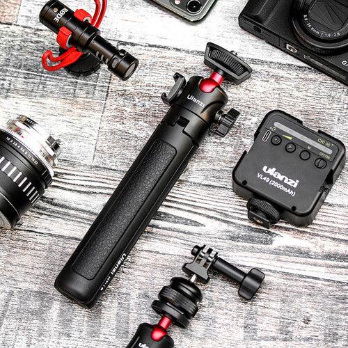Ulanzi MT-16 MT 16 Extendable Selfie Stick Tripod 4-Section (44cm) 2KG Payload with 360° Swivel Ball Head and Cold shoe - Red Dot Photo