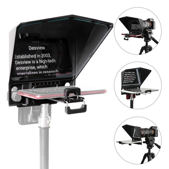 Bestview T2 Desview T2 提词器适用于佳能尼康索尼相机摄影工作室 DSLR 适用于 iPad 智能手机采访提词器摄像机