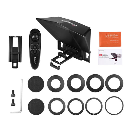 Bestview T2 Desview T2 提词器适用于佳能尼康索尼相机摄影工作室 DSLR 适用于 iPad 智能手机采访提词器摄像机