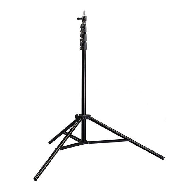 Black tripod on a white background