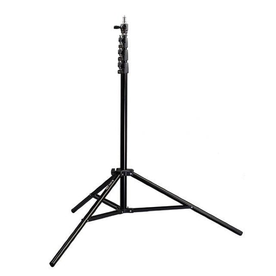 Black tripod on a white background