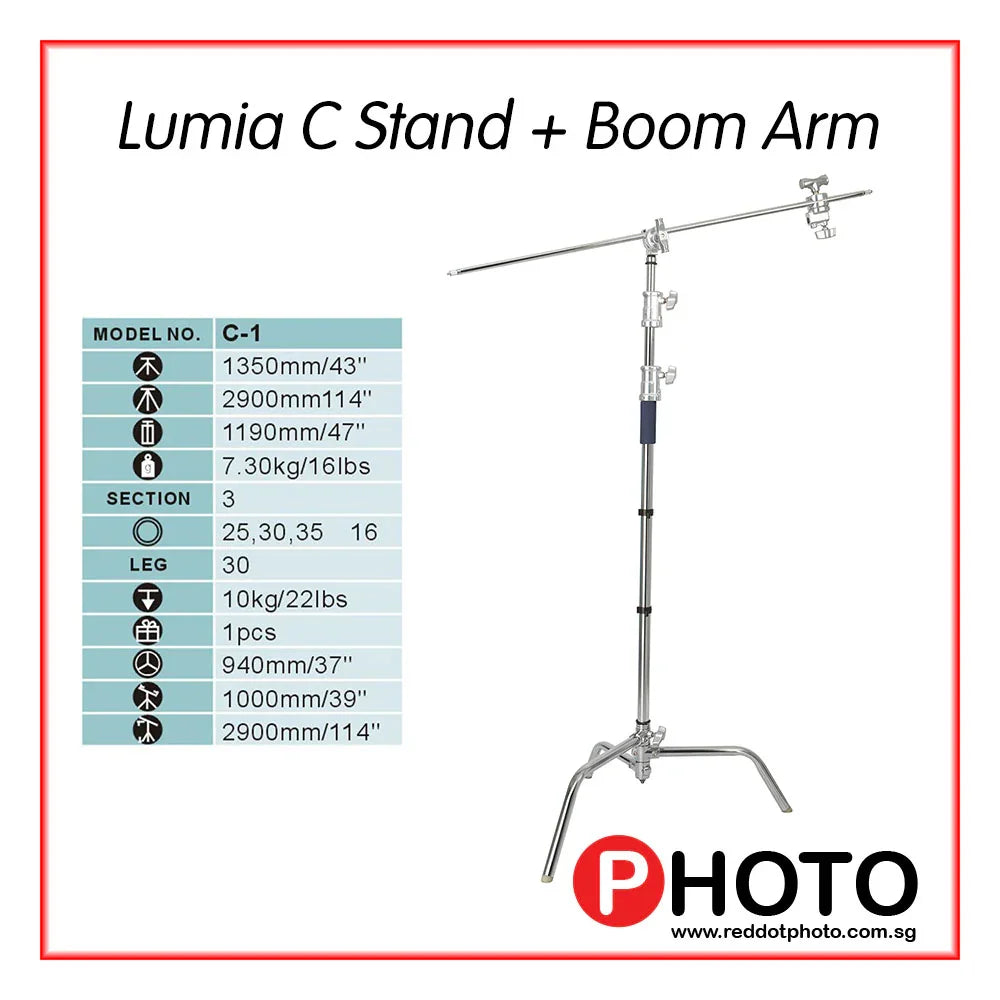 Lumia Century lighting stand (C-stand) - Red Dot Photo