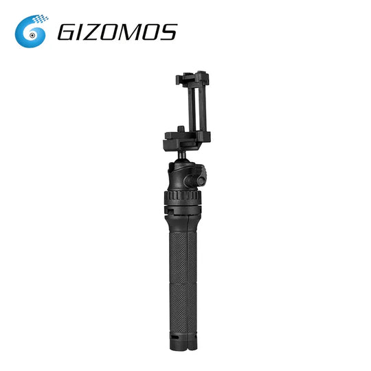 GIZOMOS GP-15ST 灵活便携式自拍杆式三脚架，带智能手机支架
