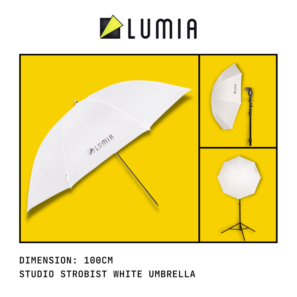 Lumia 100 厘米 Studio Stobist 白色雨伞