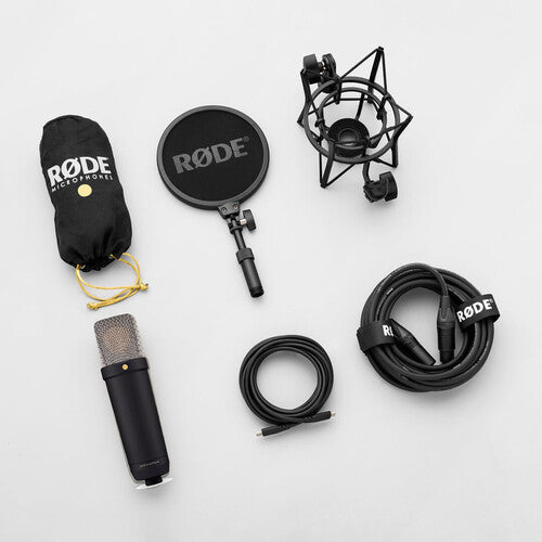 RODE NT1 第五代心形电容 XLR/USB 麦克风 32 位浮点，适用于播客直播